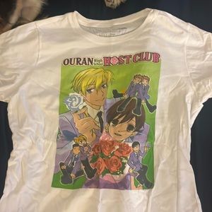 White Ouran Highschool Host Club anime tshirt